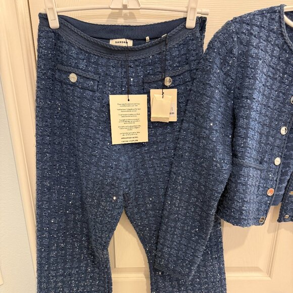 NWT Sandro Decorative knit coatigan and trousers - Picture 4 of 9